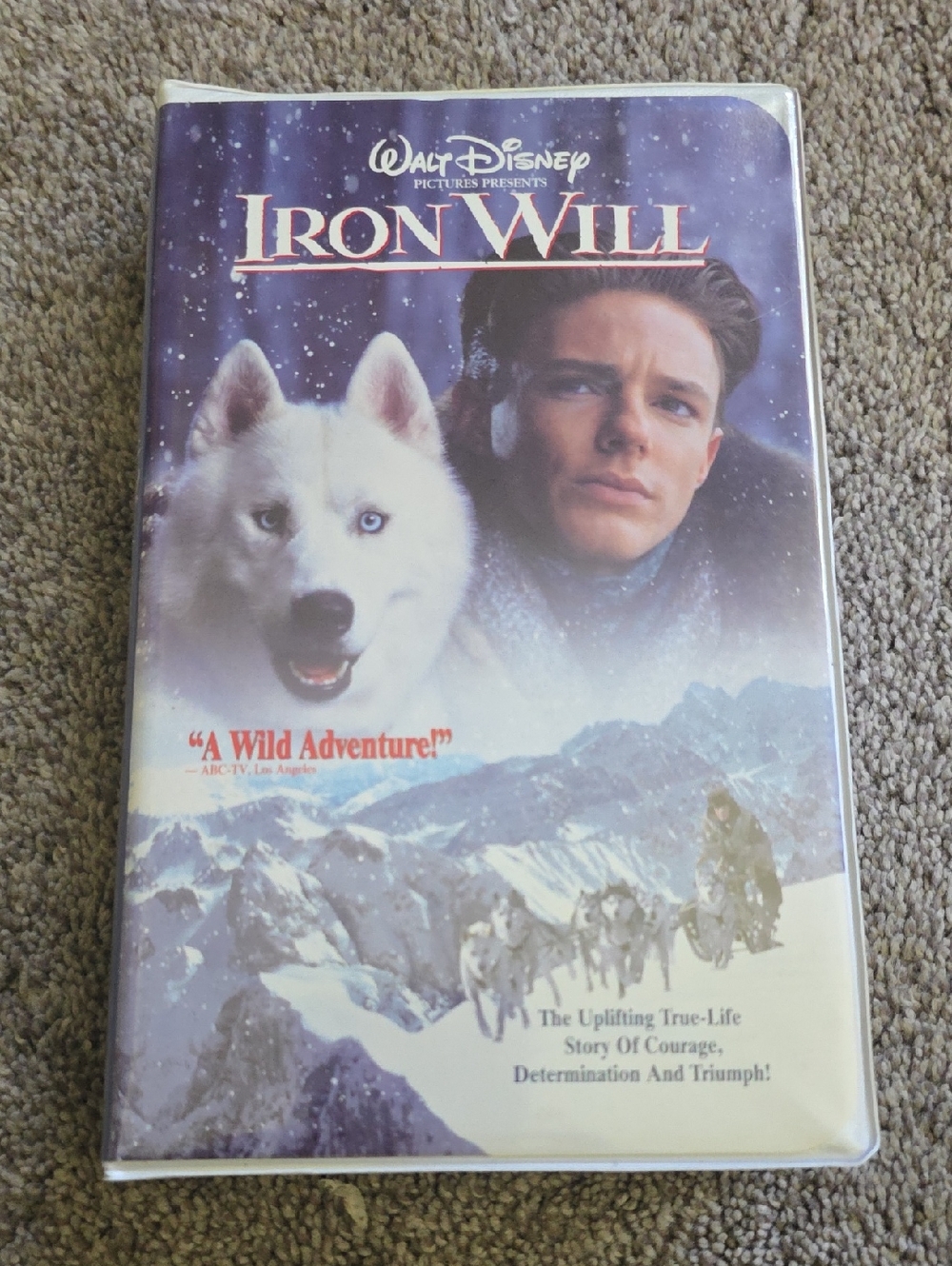 Walt Disney Iron Will VHS — White & Blue Cover
